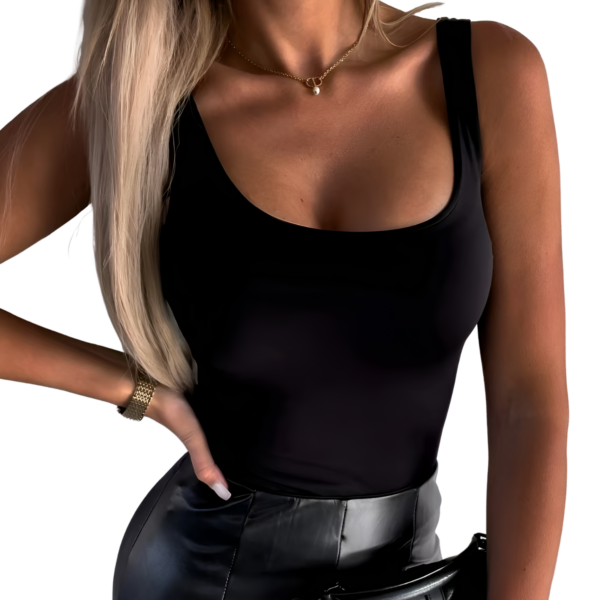 Black Slim Fit Top - Image 2